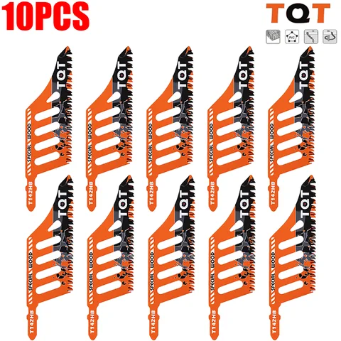 Jigsaw Blade Extra Long Heavy Duty Scroll Saw Blades T-Shank Fine Coarse Teeth for Wood Aluminum Tight Spaces