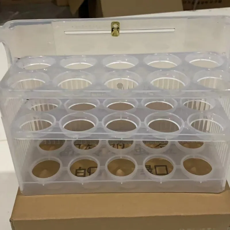 

Clear Plastic Egg Storage Box 30 Capacity Refrigerator Door Holder Flip Design Kitchen Fridge Organizer Space Saving
