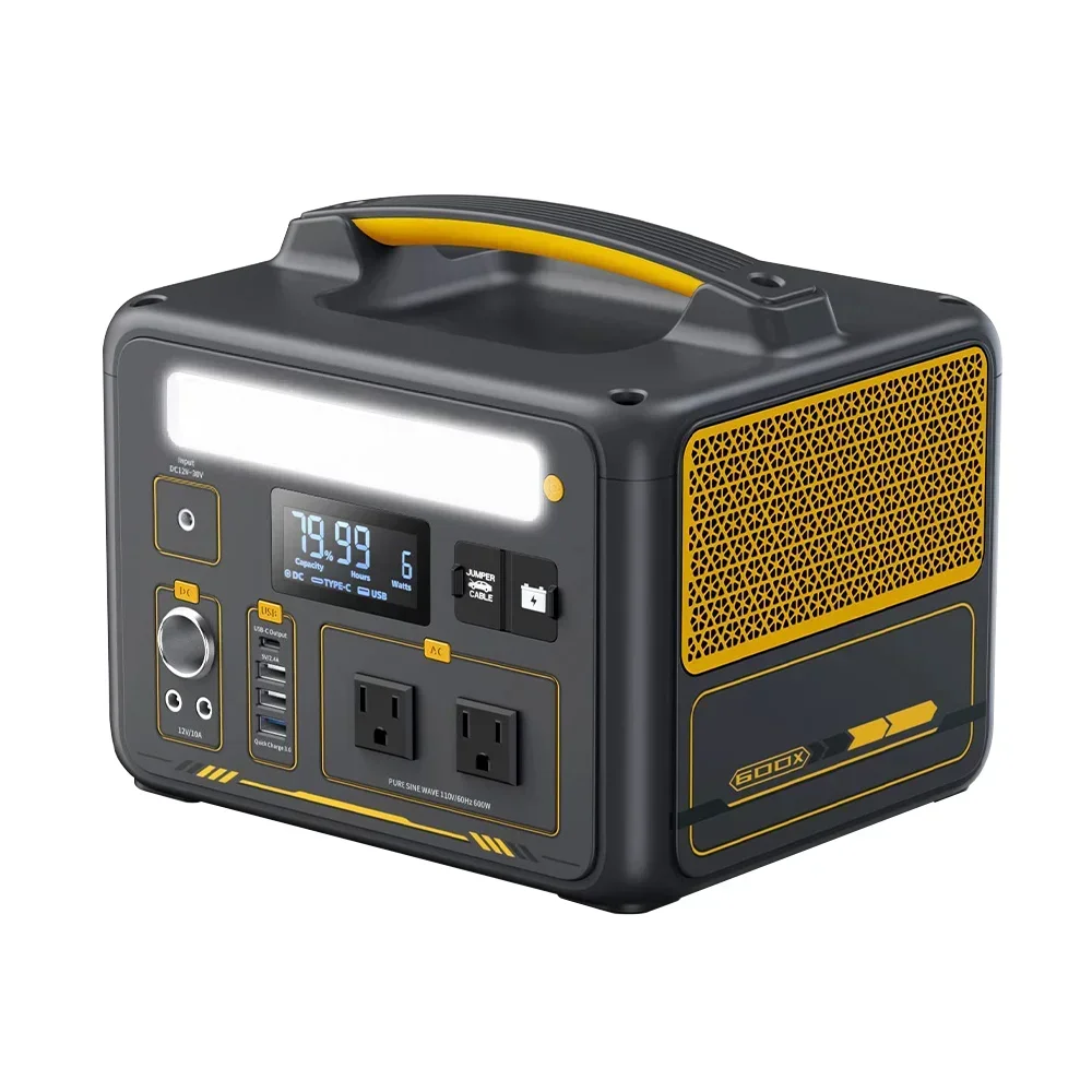 

Portable Power Station 600w Lithium Battery Generators Portable Emergency Power Backup For Home Outdoor Camping Use