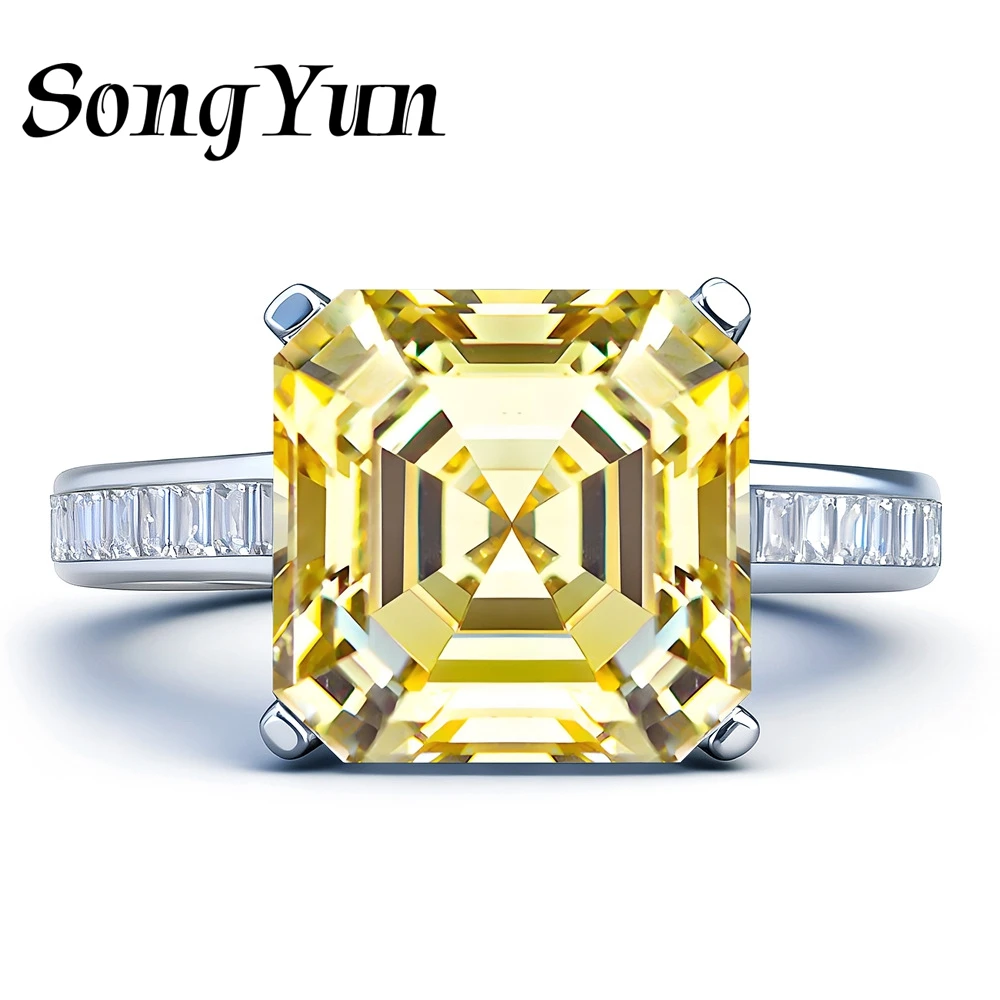 SongYun Jewelry 925 Sterling Silver Ring HCD Diamond Fine 5A CZ Gemstones Vintage Charming 925 Sterling Silver Ring Accessories