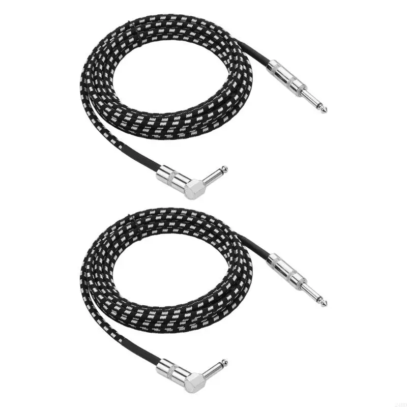 Guitar Amplifier Cable, 6.35mm to 6.35mm Guitar Amp Guitar Cord for Studio Monitor Electric Guitar Keyboard Mixers 24BD