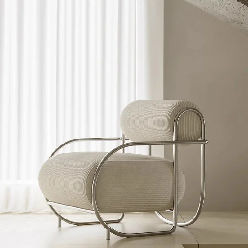Nordischer Bauhaus-Einzelsessel, kreatives antikes Design mit modernem Touch, schlicht, retro, lässig, für Zuhause, Schlafzimmer, personalisiert