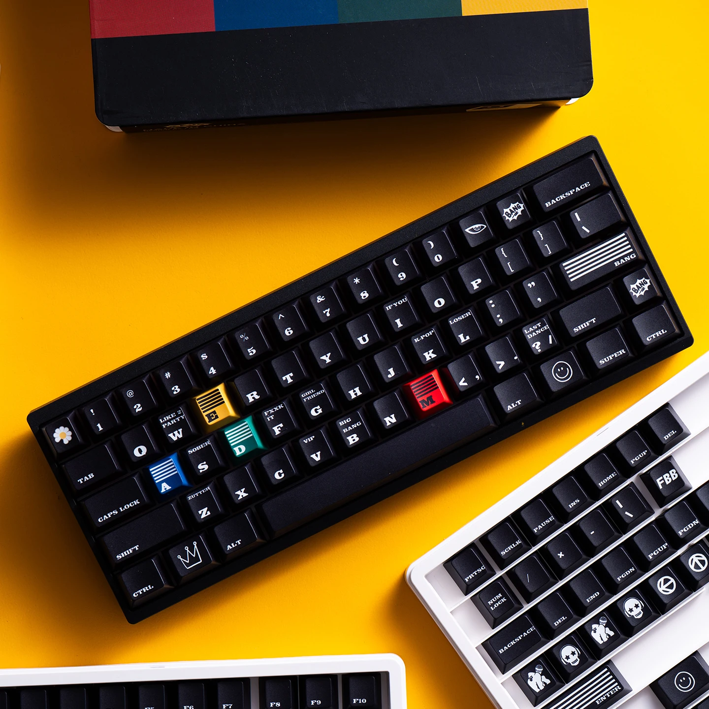 FBB Keycaps Bang Black 145keys PBT Thickness 1.7mm Dye-Sub Cherry Profile For Mx Cherry Switch Gaming Mechanical Keyboard Keycap