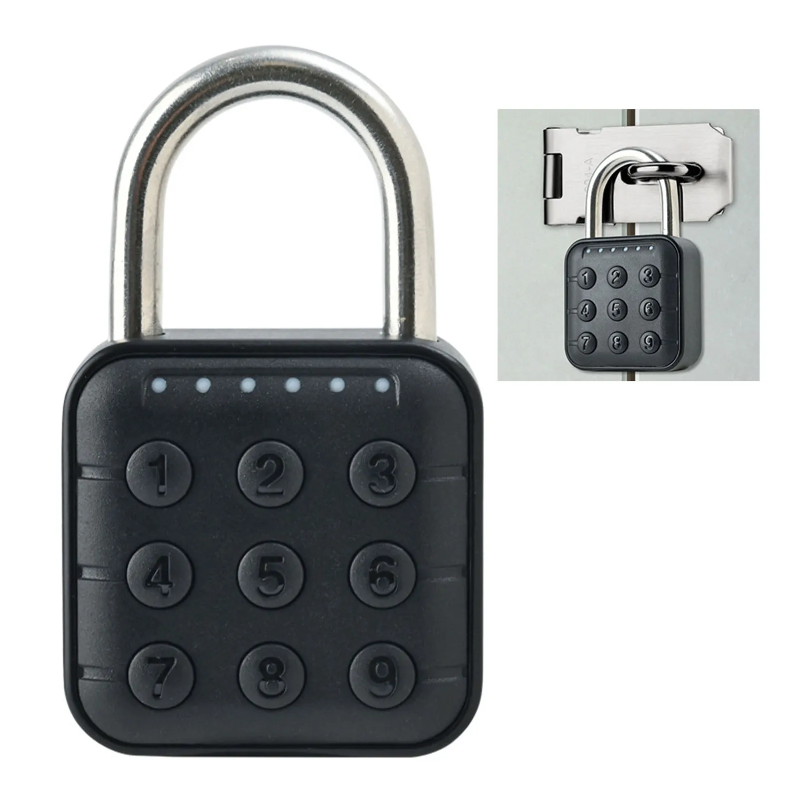 6 Digit Password Lock Electronic Combination Lock IP67 Waterproof Padlock for Luggage Locker Cabinet Waterproof Password Lock