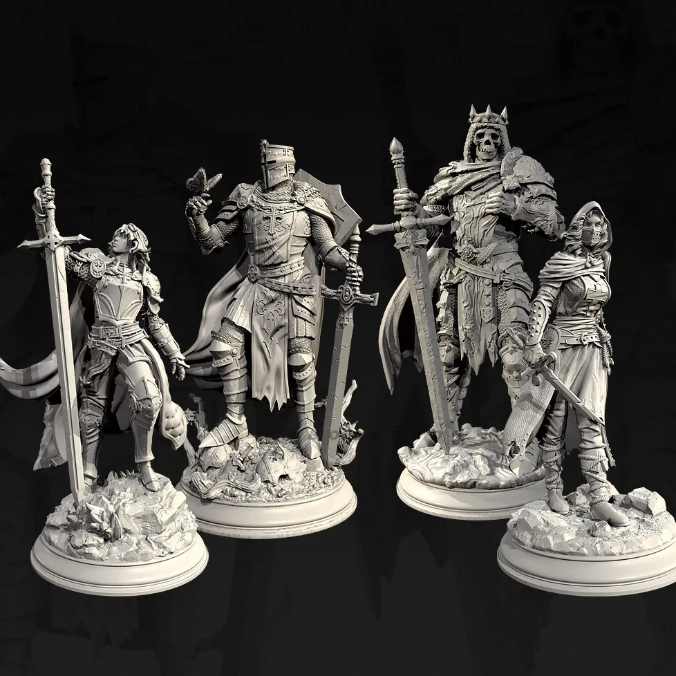 

The height of man 38mm 50mm 75mm (4 peopleResin) Soldier model kits figure colorless and self-assembled (3D Printing )TD-7711/3D