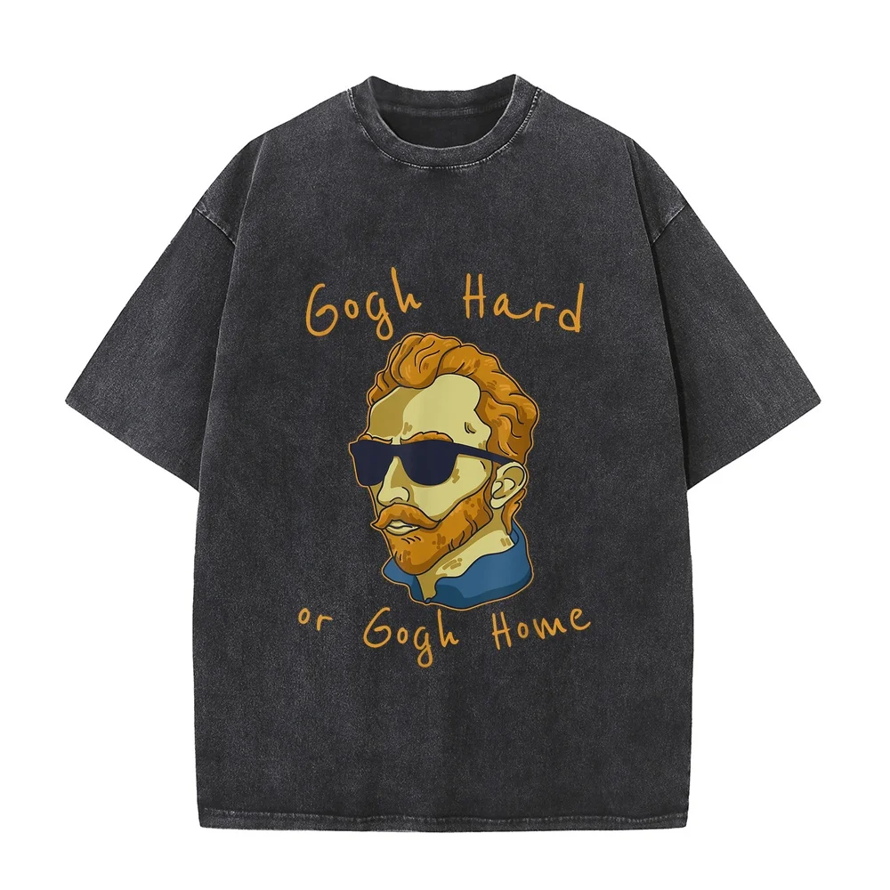 Go Hard Or Home Art Teacher T-Shirt Men's Clothes Anime 반팔티 Slim Casual Tee Cotton Short Sleeve Shirt Unisex T Men Funny Quote