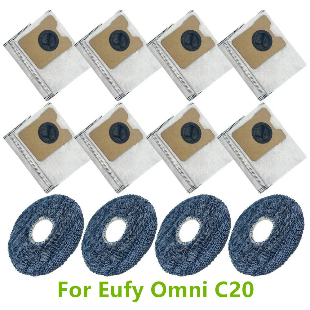 For Eufy Omni C20 Dust Bags Mop Cloth For Eufy Omni C20 Robot Vacuum Cleaner Parts