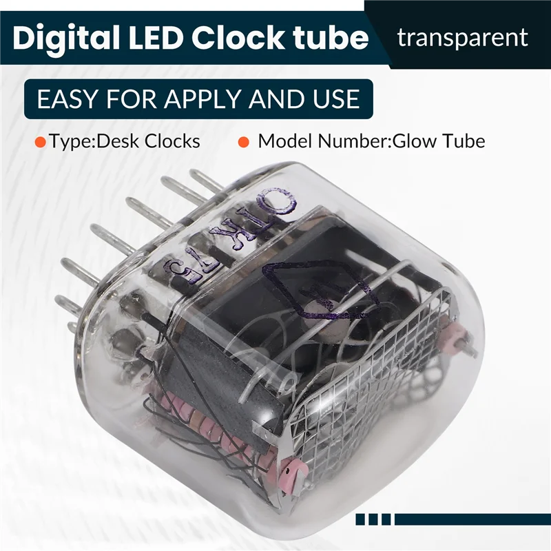 1Pcs New IN-12 IN12 Glow Tube For Glow Clock Nixie Digital LED Clock With Decimal Point