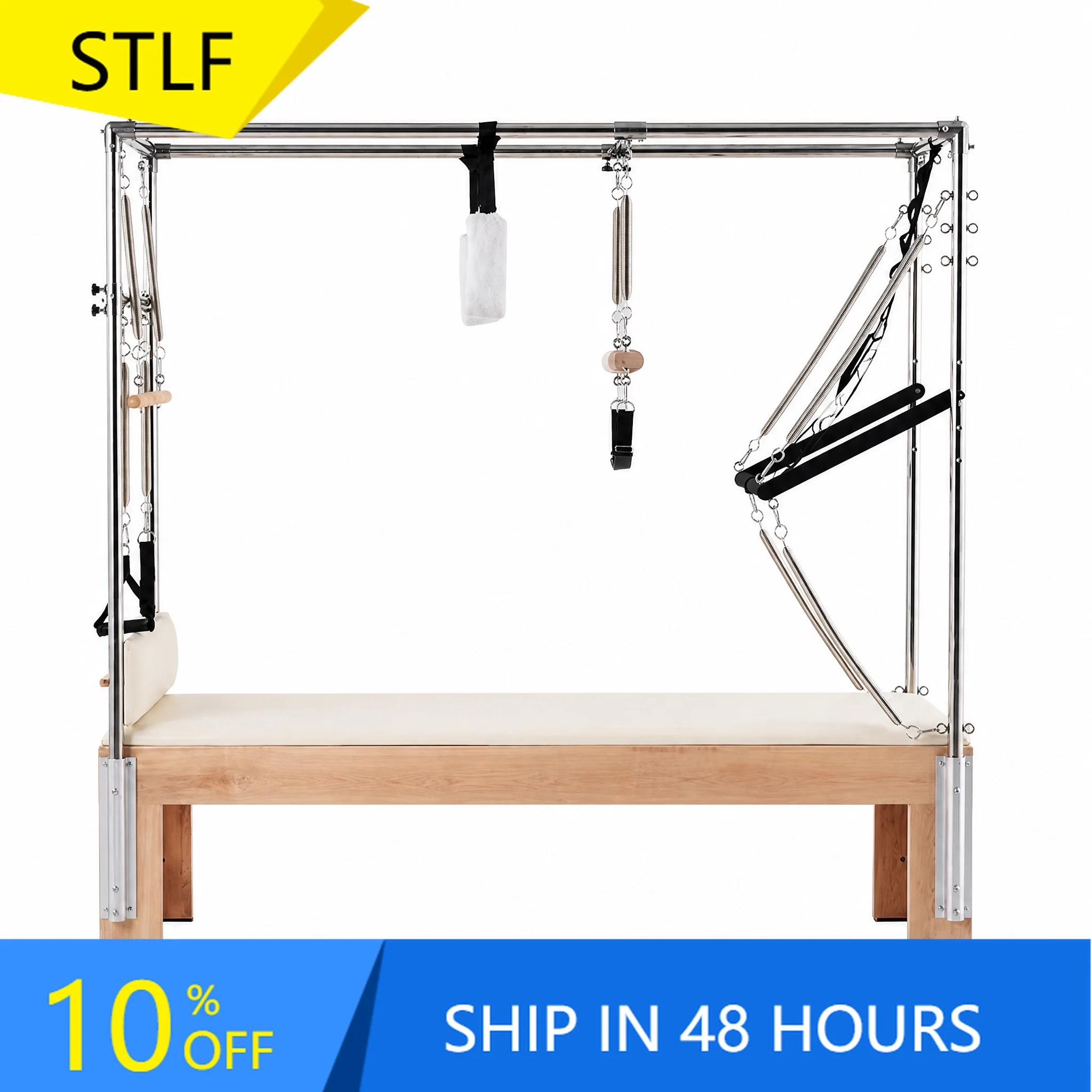 YTYIN Three In One Core Training Bed Studio Machine Equipment Tower Maple Wood Pilates Reformer Adjustable Home Gym