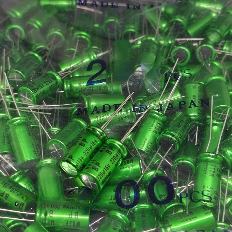 (2 pezzi) nichicon 220uF 16v MUSE BP Condensatore elettrolitico in alluminio Foro passante 16v220uf 10x20mm