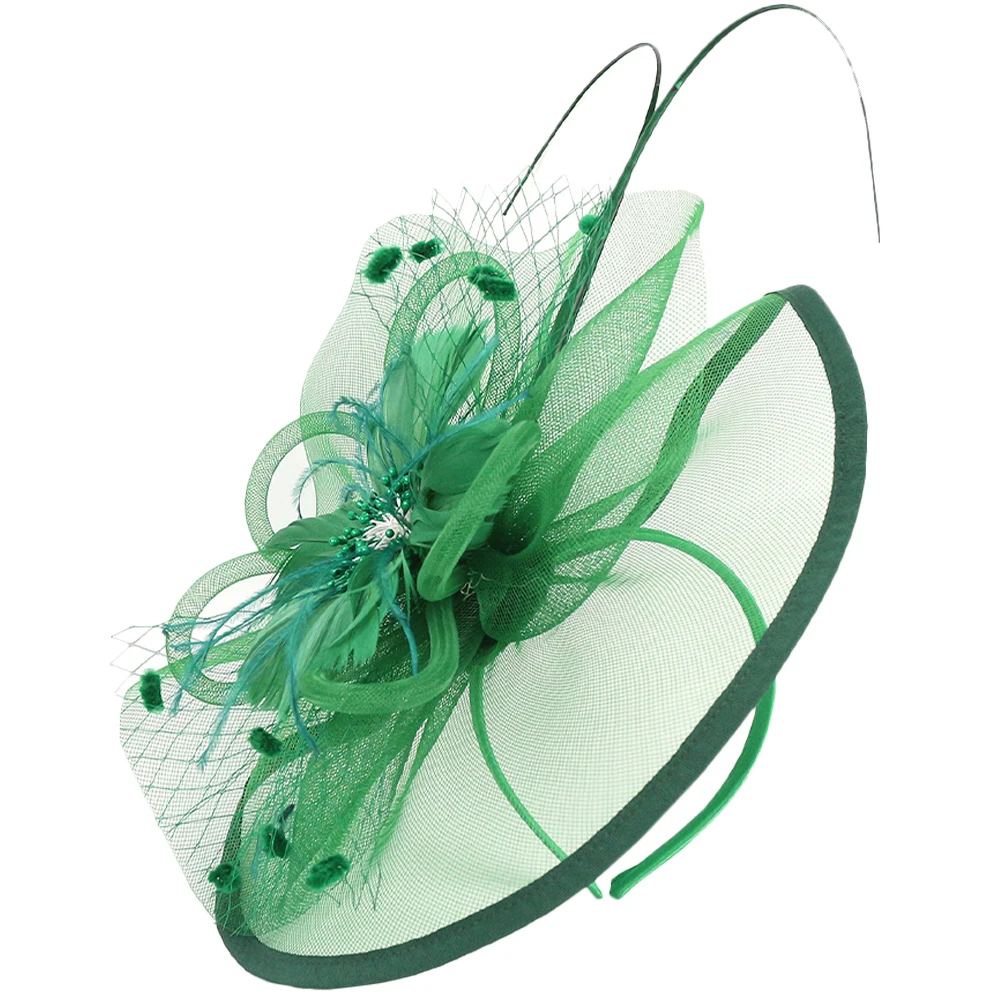 

Mesh Flower Fascinators Women Elegant Net Hats Wedding Tea Party Prom Headband Accessories Flapper Style