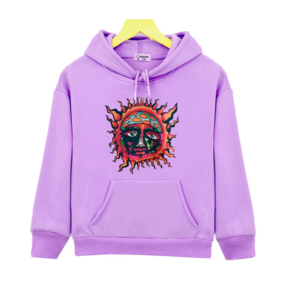 Sublimee Sun Graphic Hoodies Boys and Girls Comfortable Fall Sweatshirts with Hooded Long Sleeve Casual Fleece Pullovers Hoody