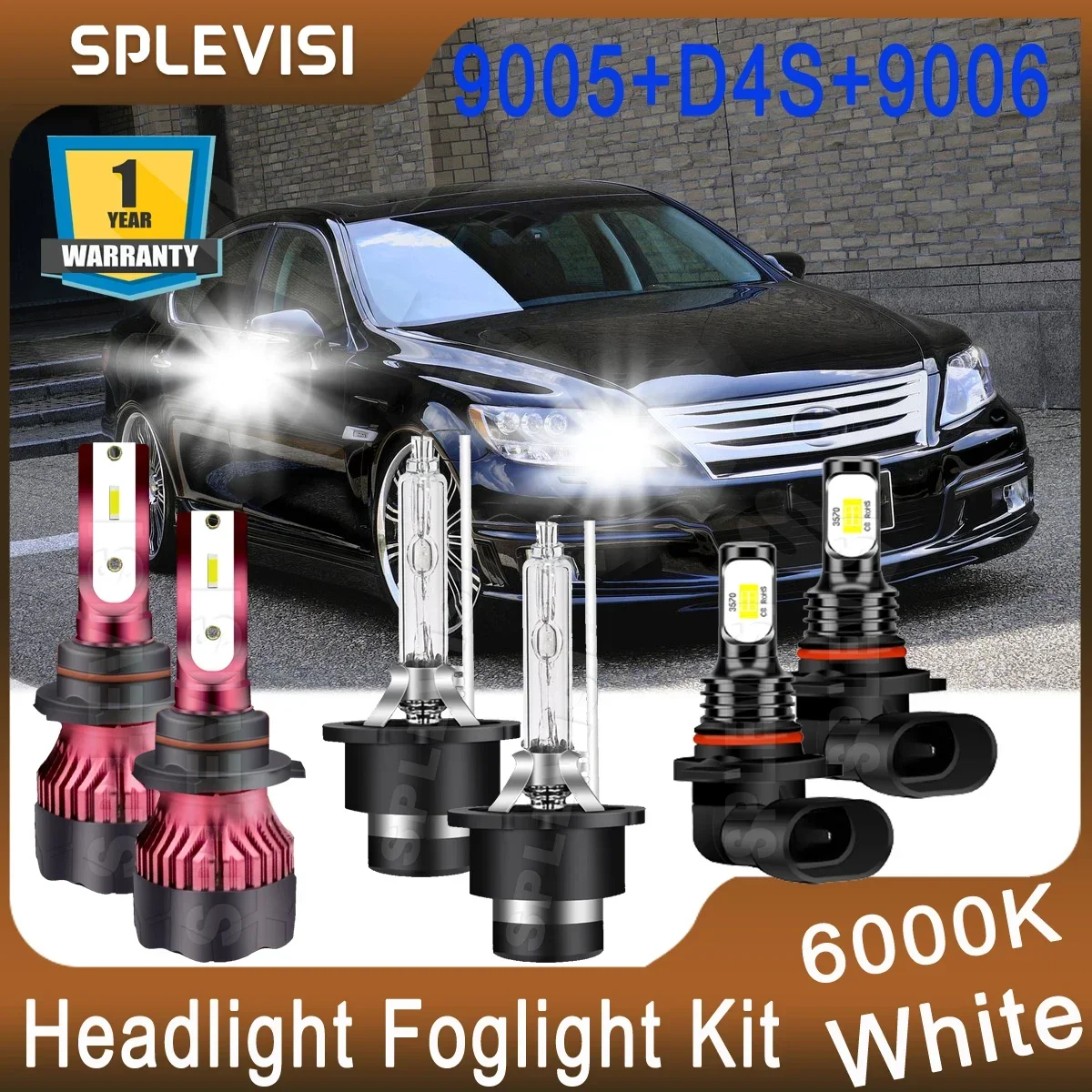 

360-degree Luminescence Car Light For Lexus GS430 GS450H LS600h Headlights 9005 High Beam D4S Xenon Lamp Low Beam 9006 Foglight