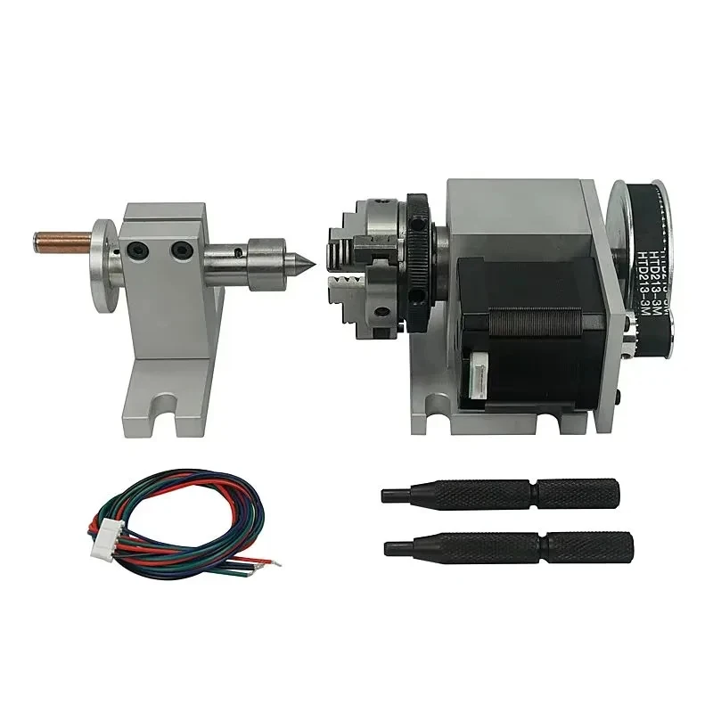Jaw Tailstock 4Th Rotary Axis With Chuck 50Mm For Router Engraving And Milling Hine