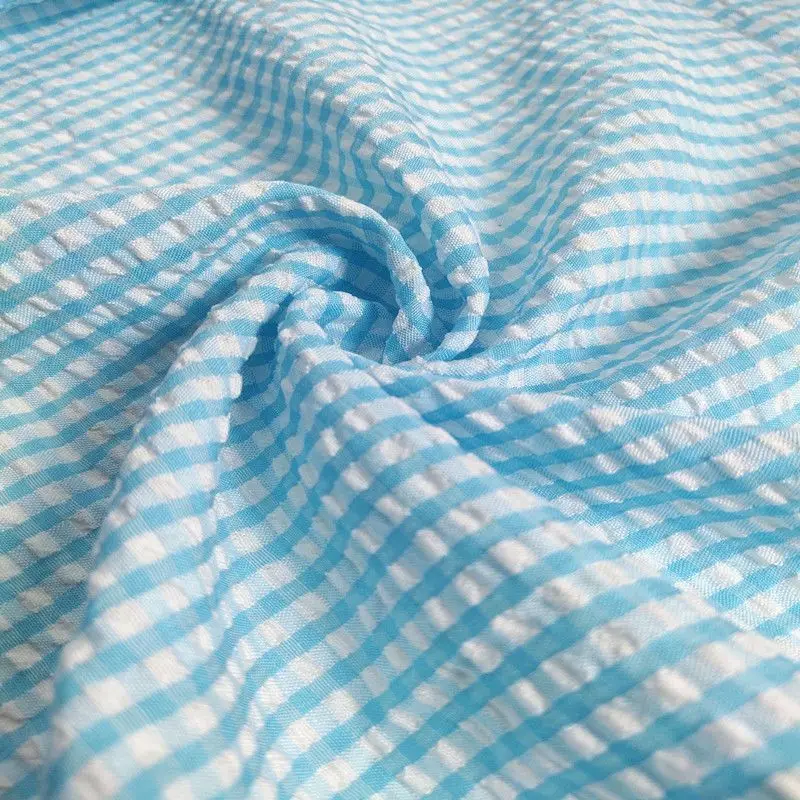 100x145cm Karierter Stoff für Hemden, Röcke, Kleidung, DIY, Bunter Stoff-Hintergrund, T-Shirts, Nähstreifen, Handarbeit, Weicher Stoff – Detail 3
