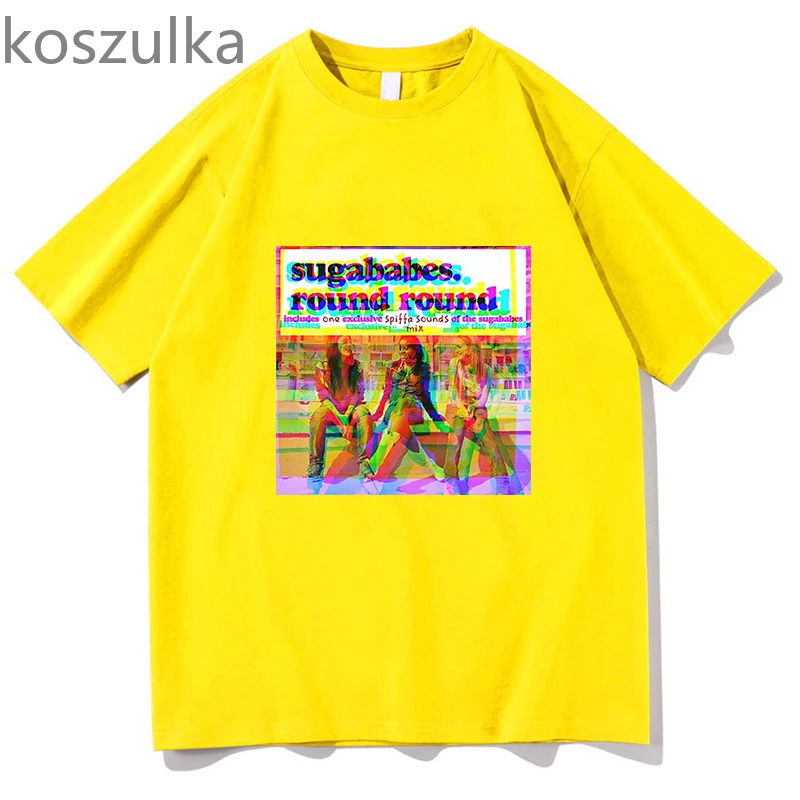 Sugababes Two Shell Round Tour T Shirts Men Women Clothes Fashion Harajuku T-shirt 100% Cotton Short Sleeve Fans Gift  T-shirts