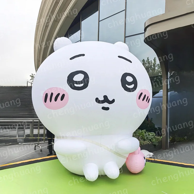 

Inflatable cute white bear, animal-based air model, outdoor square and shopping mall promotional and decorative props