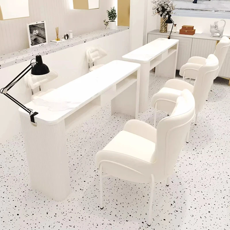 Tavolo per unghie dal design in stile crema Tavolo per manicure moderno salvaspazio Design unico Mesa Para Manicura Mobili per salone professionale