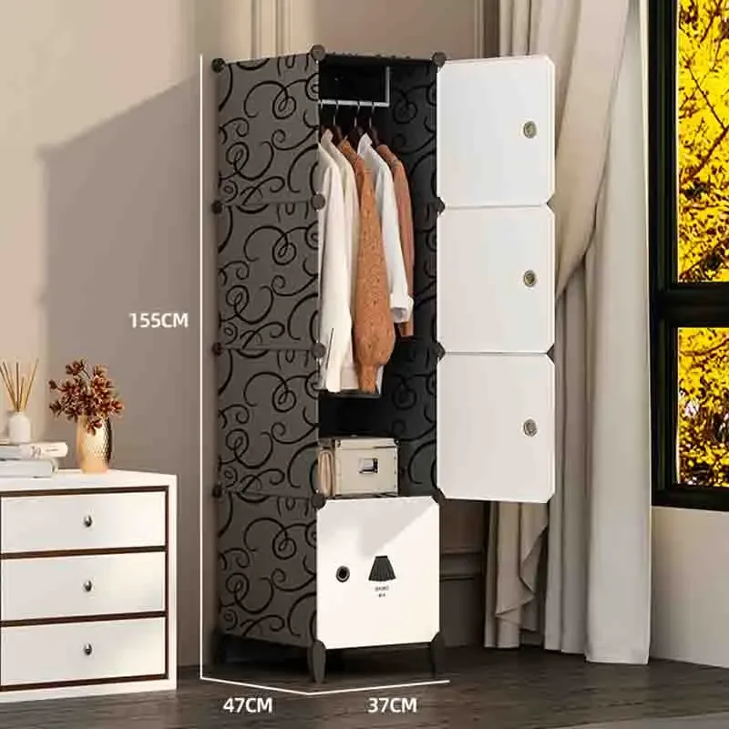 Cupboard Clothes Closet Storage Fabric Jewelry Placard Plastic Portable Foldable Wardrobe Space Saving Ropero Salon Furniture