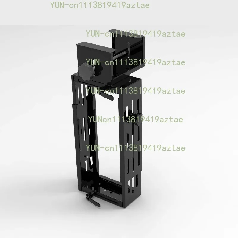 Premium No‑Punch Computer Tower Hanger, Adjustable Under‑Desk Host Bracket for Height Adjustable Office Standing Desk