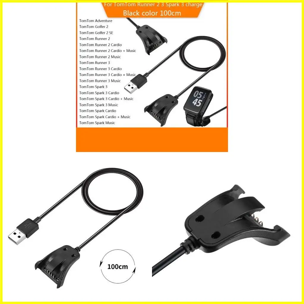 Adaptador potencia Cargador base muelle base Compatible para Runner 2 3 Watch Cable carga