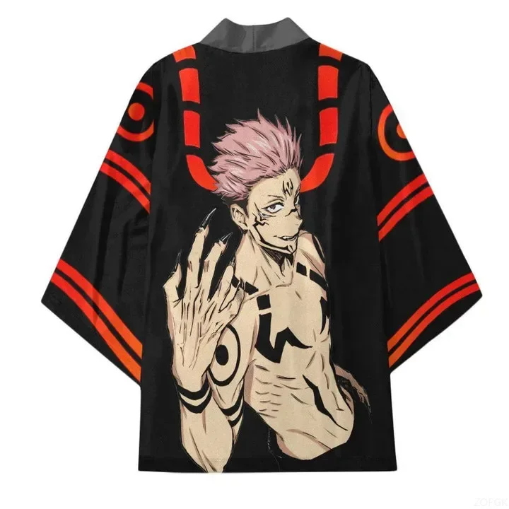 

Summer Design Fashion Kimono Cardigan Unisex Kimono Cape Loose Three-quarter Sleeve Cardigan Coat Haori