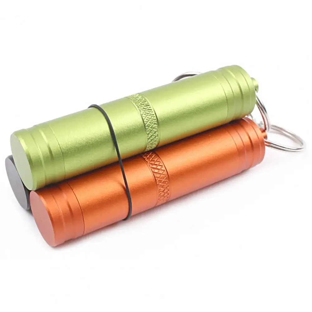 Store Pills Long Lasting Metal Keychain Pill Box Tablet Bottle Container for Travel