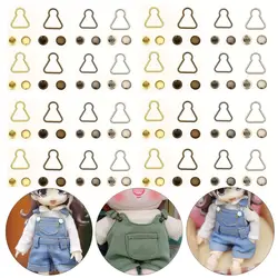 10Pcs/4Sets/10Sets Metal Dolls Buckles Hot Sale Ultra-small Belt Buttons Trousers Clothes Sewing Accessory