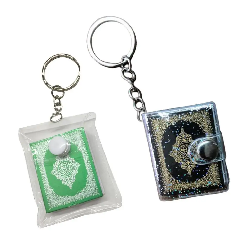 Mini Real Paper Keychain Muslim Religious Keyring Key Holder Memorial Gift