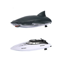 2.4G RC Shark Whale Toy Remote Controlled Boat Ship Submarine Robots Fish Electric Toys for Boys RC Crocodile Kids Gifts Toy