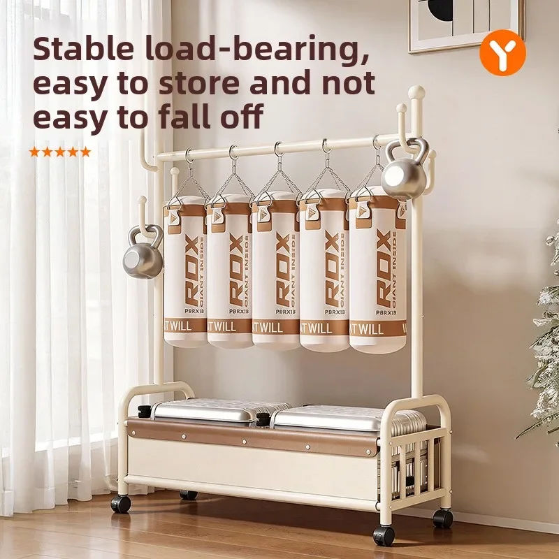 Freestanding Bedroom Clothes Rack Multi Function Storage Wardrobe Indoor Light Luxury Mobile Drying Rack Clothing Rack Stand
