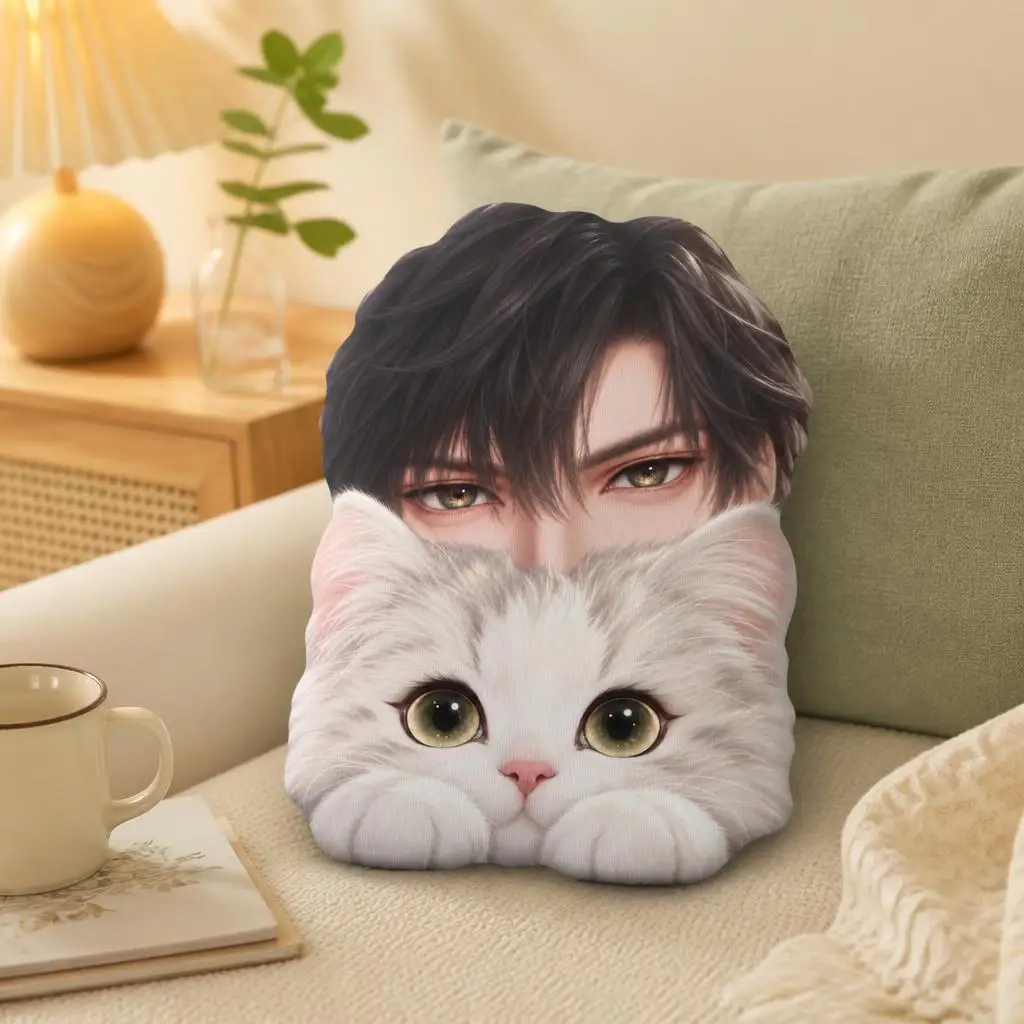 Love And Deepspace Zayne Sylus Valko Rafayel Caleb Shaped Pillow Double-Sided Print Throw Pillows for Home Decor Sofa Room Bed