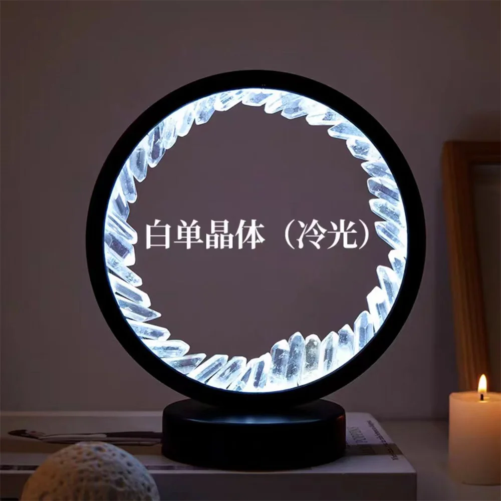 

Natural Amethyst Original Stone Quartz Nightlight Bed head LED Rechargeable Degaussing Decorative Light Home Office Decoration