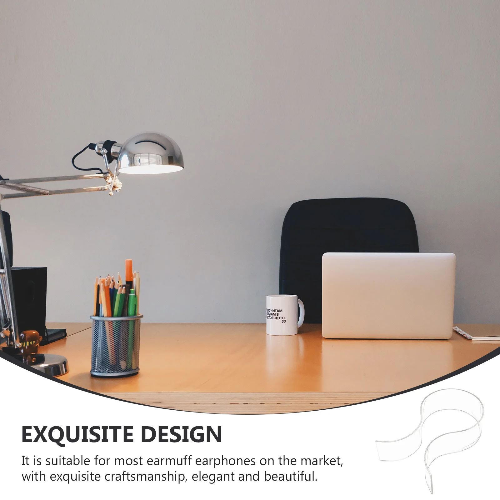 

1Pcs Headset Display Rack U-Shaped Desktop Acrylic Headphone Stand Holder Headset Bracket Earphone Storage for Office