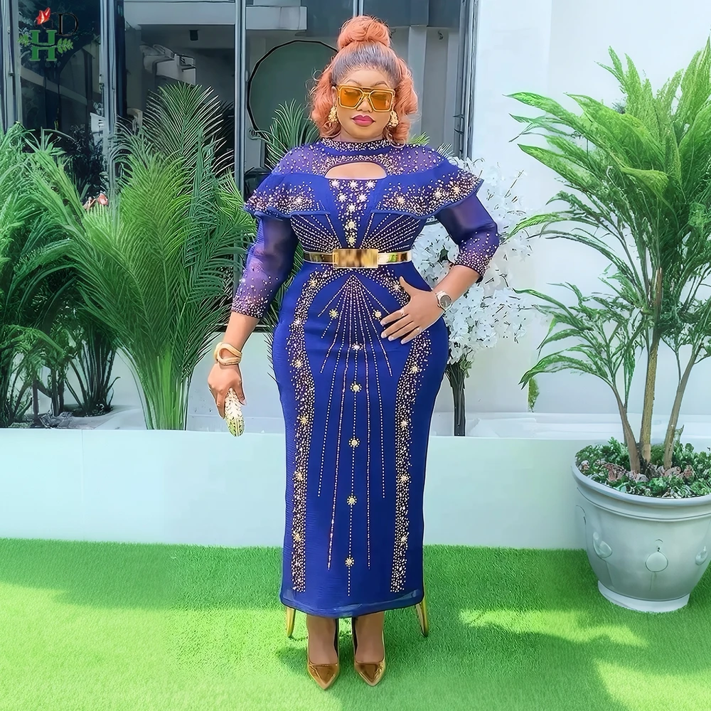 

Plus Size African Party Dress For Women 2025 Summer Fashion Blink Dashiki Ankara Wedding Evening Gown Elegant Turkey Maxi Dress