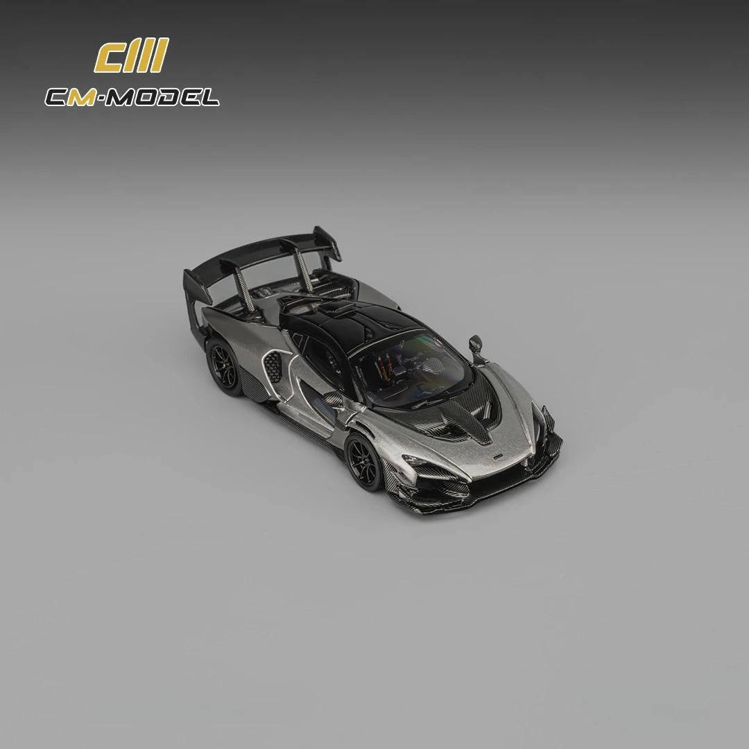 予約注文-cm-model-1-64-セナ-メタリックシルバーグレー-ダイキャストモデルカー