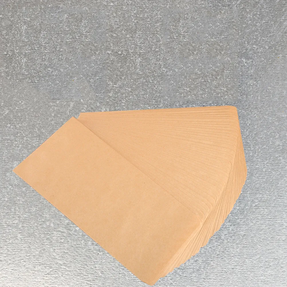 

100Pcs Kraft Paper Envelopes Yellow Vintage Classic Plain Mini Envelopes for Letter Storage Gift Card Wedding Shower