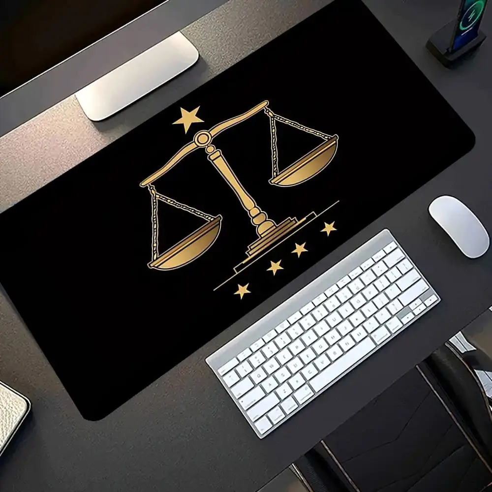 

Баланс правосудия, простой узор юридического символа, коврик для мыши, резиновый противоскользящий компьютер, ноутбук, клавиатура, настольные коврики, утолщенные