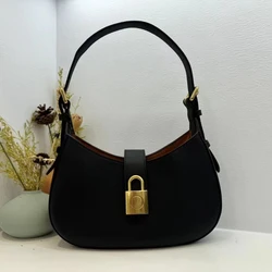 Women's Handbags New Shoulder Bag Retro Design Lichee Pattern Armpit Bag Party Fashion Handbag Solid Color Leather Female Bag