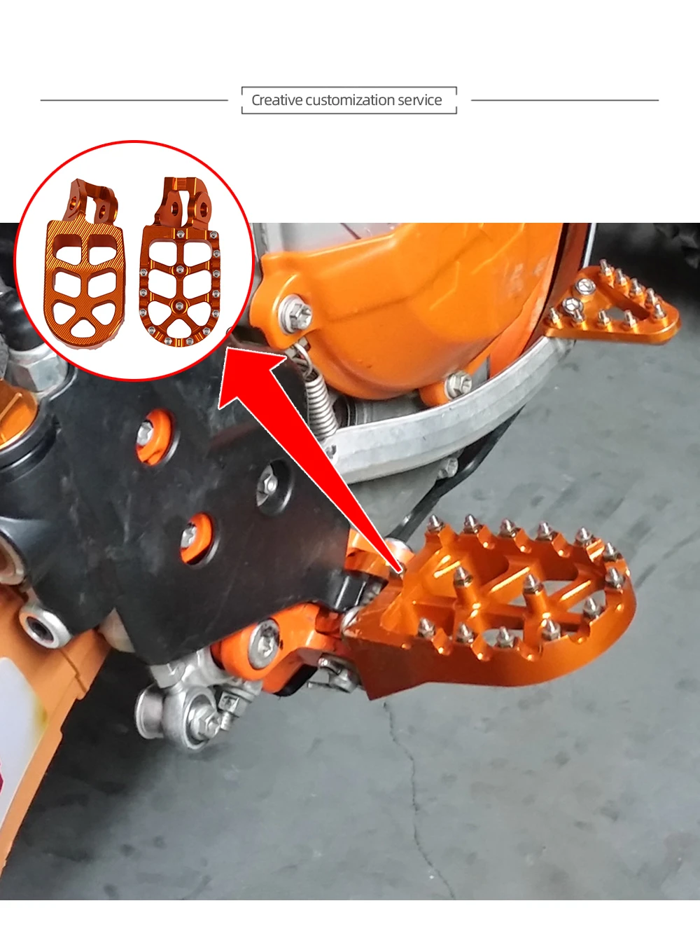 Fußrasten Fußpedale für KTM 125 150 200 250 300 350 400 450 500 SX SXF EXC EXCF XC XCF X-CF XCW EXC-F Zubehör – Detail 6