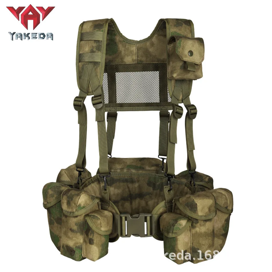 

Yakeda MOLLE System 1000D Nylon Tactical Belly Bag Vest Durable FG CP Camouflage Multifunctional Hunting CS Combat Tank Top