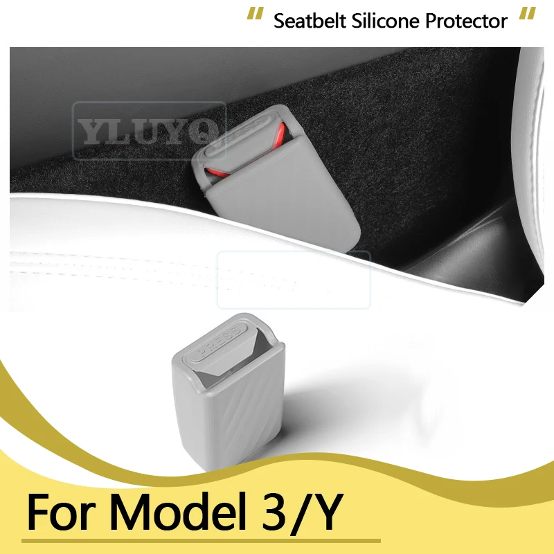 

For Tesla Model 3 Y seatbelt buckle base cover silicone protective case anti-collision accessory