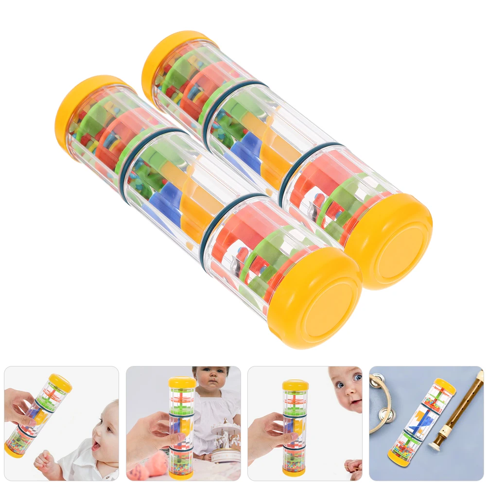 

2 Pcs Rain Sound Tube Teaching Aid ' Musical Instruments for Stick Rattle Plastic