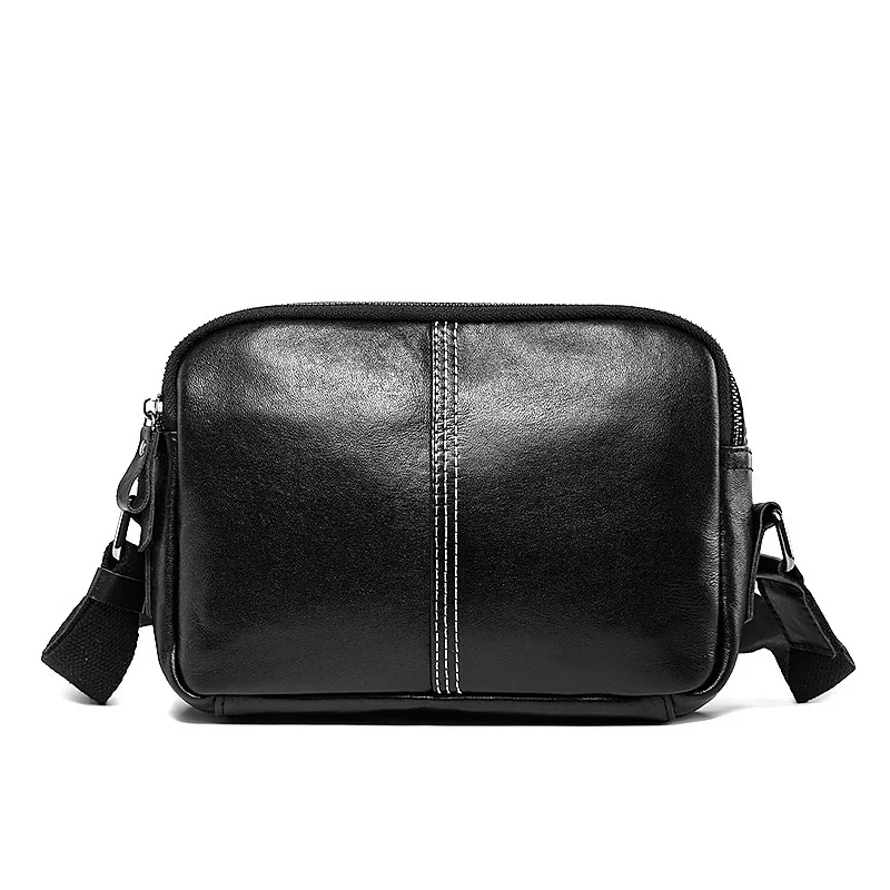 

Men's Casual Crossbody Briefcase Backpack Korean Business cowhide leather Business Flap Solid Color Messenger Bag