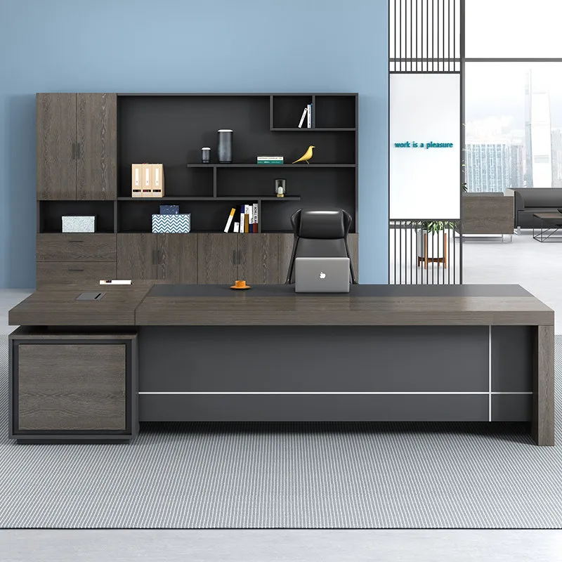 

Executive Wooden Office Desk Design Minimalist Computer Design Office Desk Drawer Space Saving Meuble Bureau Lounge Furniture
