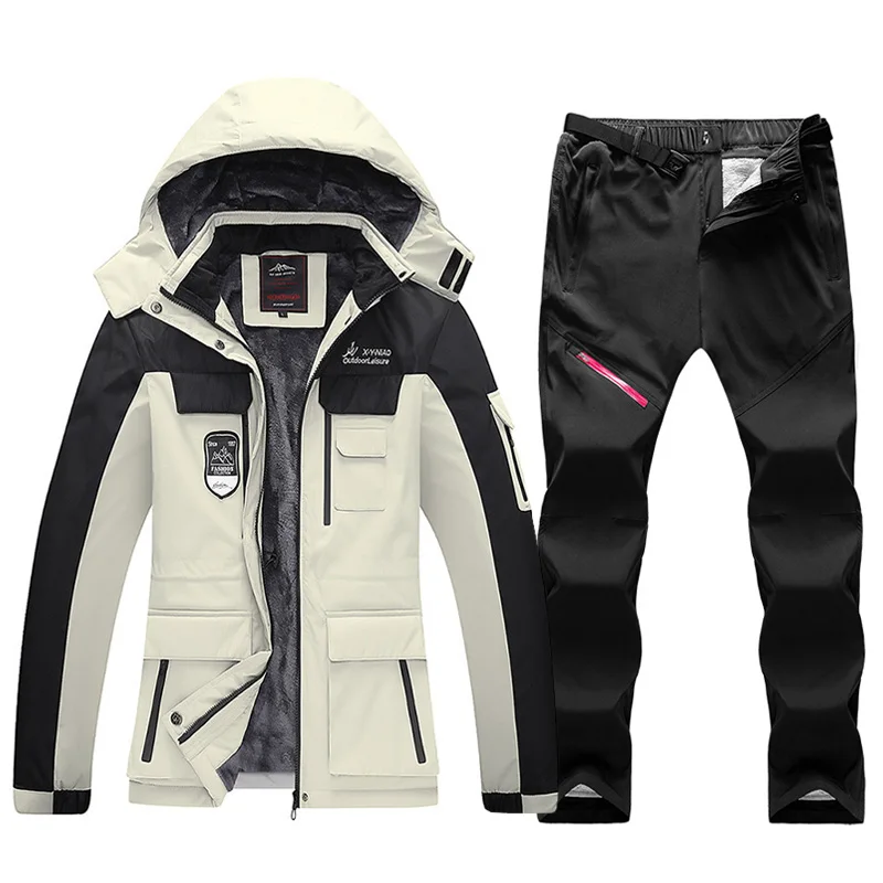 

Ski Suit Women Winter Warm Fleece Ski Jackets And Snow Pants Windproof Waterproof Snowboard Jacket Women Outdoor Hiking Camping