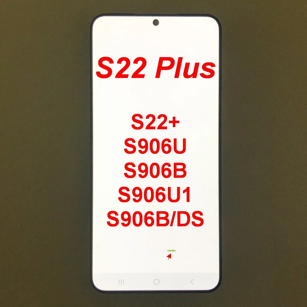 Super AMOLED S22+ LCD For Samsung Galaxy S22 Plus 5G S906 S906B S906U LCD Display Touch Screen Digitizer With defects Screen