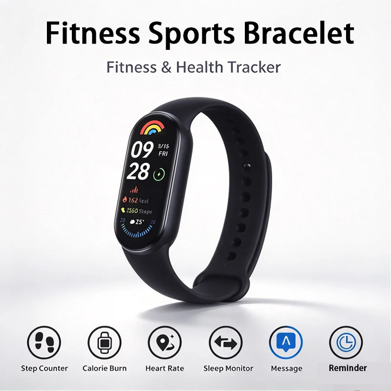 M9 Smart Bracelet Health Sleep Monitor Smart Message Reminder Fitness Sports Bracelet Silicone soft case Sport Rubber Bracelet