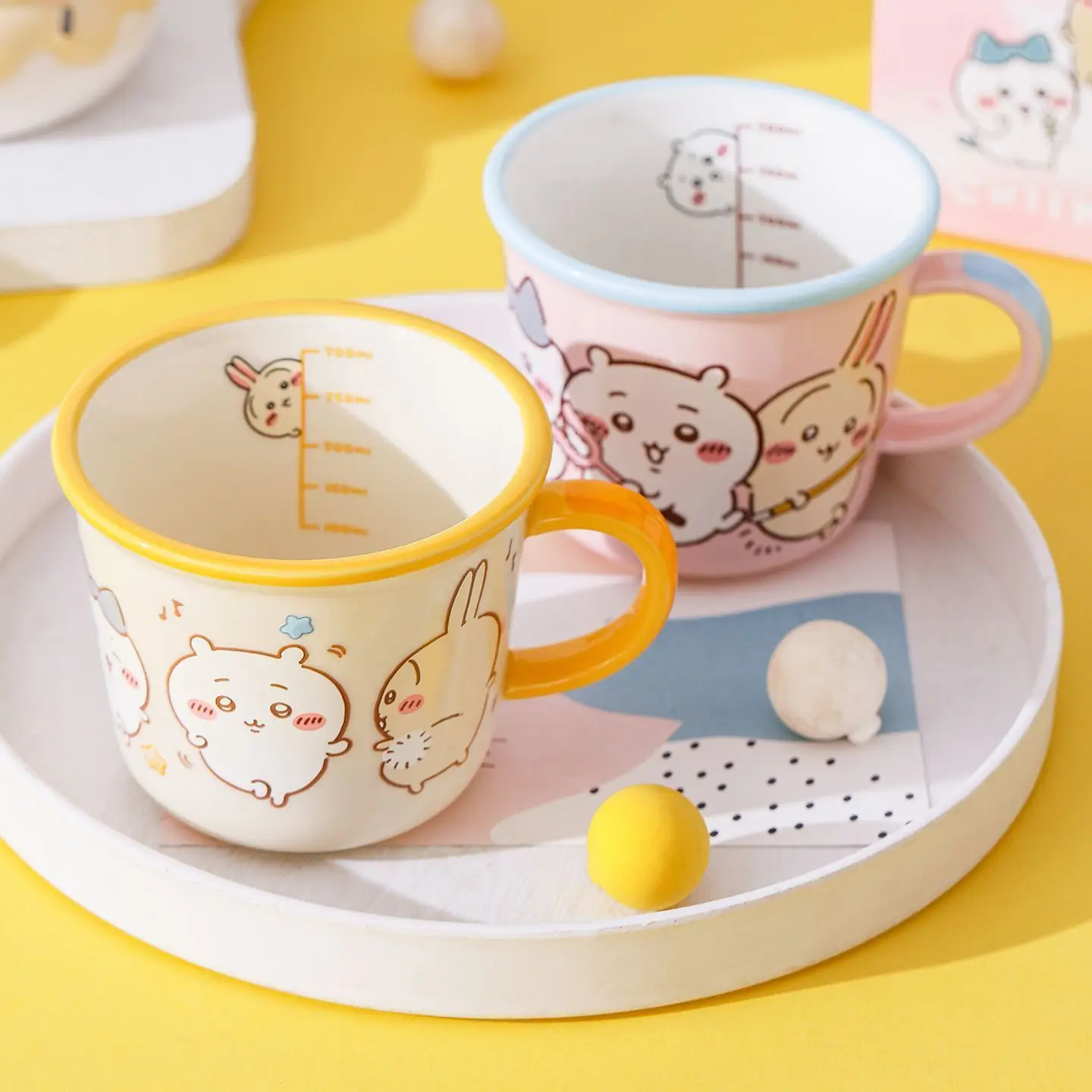 Chiikawa New Ceramic Coffee Mug Lovely Super Cute Cartoon Beautiful Drinking Water Cup for Women and Kids Birthday Gift Present