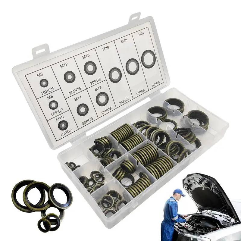 

Набор для уплотнения автомобиля, Металлические Уплотнительные Шайбы 150 шт.